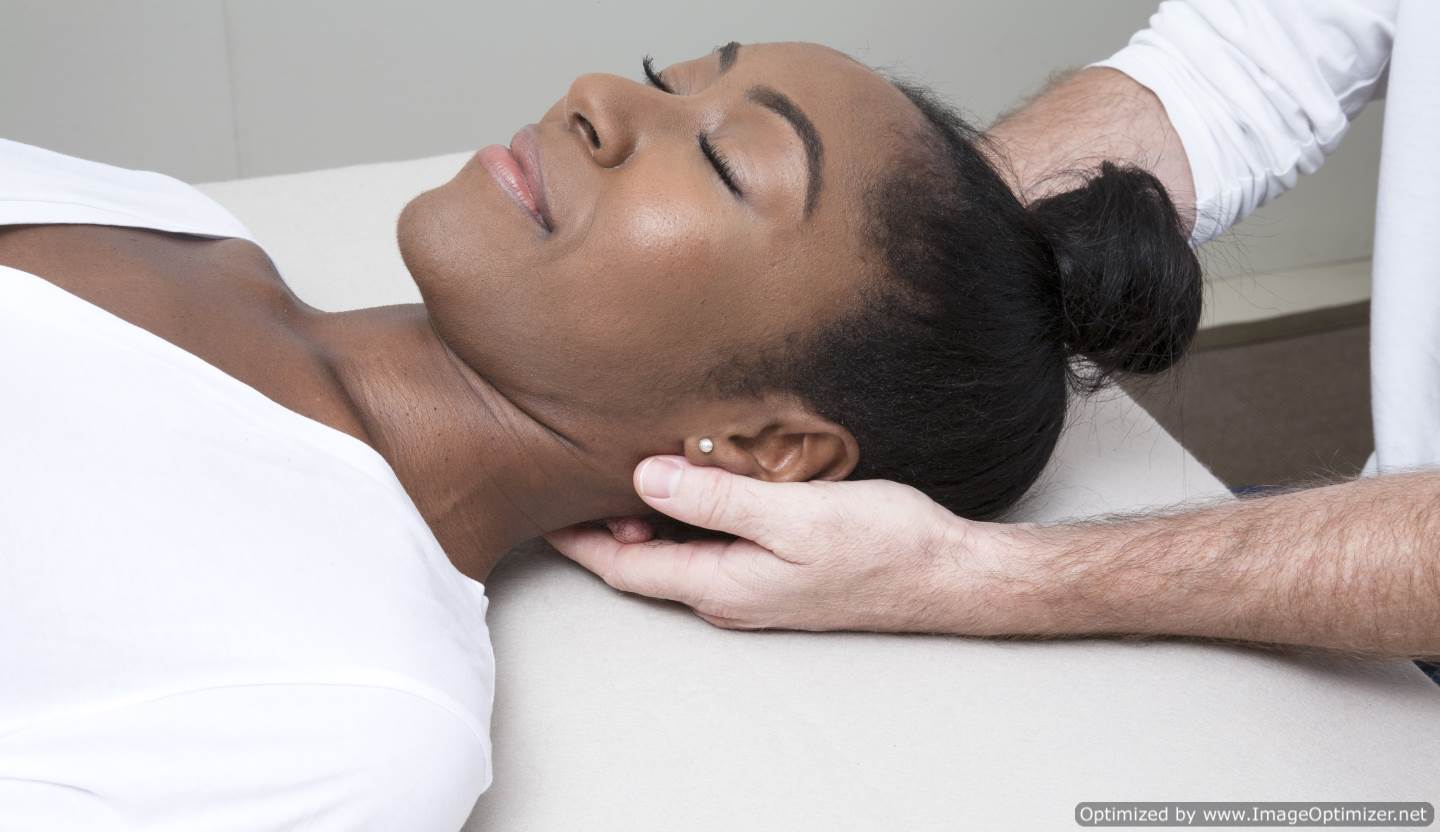 woman having craniosacral treatment